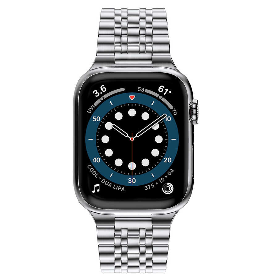 Watch Ultra 49mm Kordon Wiwu Seven Beads Steel Belt Metal Strap Kayış - 3 Watch Ultra 49mm Kordon Wiwu Seven Beads Steel Belt Metal Strap Kayış - 3